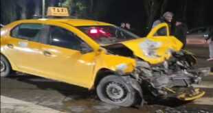Choque entre taxi y traffic en Neuquén