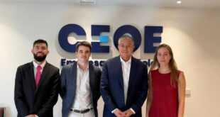 Rolando Figueroa con empresarios españoles sobre crecimiento de Neuquén
