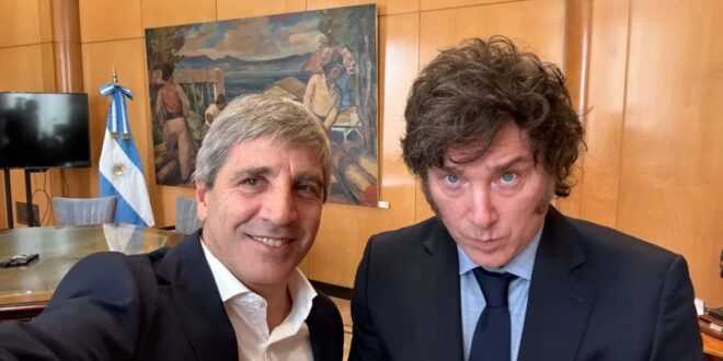 Javier Milei respalda a Luis Caputo antes de reunión con FMI