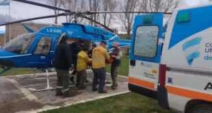 Rescataron en helicóptero a puestero de 80 años aislado por crecida